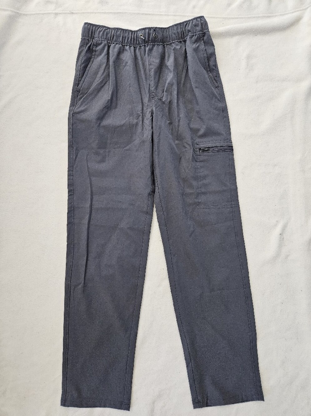 Boys Slim Active Pants in Dark Gray